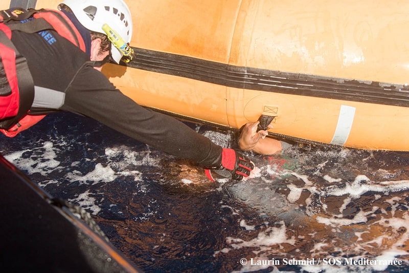 On 27 January, 2018, 99 survivors from a sinking rubber boat in the Mediterranean were rescued by the Aquarius, a search and rescue vessel run by Médecins Sans Frontières (MSF) and SOS MEDITERRANEE. An unknown number of men, women and children are missing, presumed drowned. Two women are confirmed dead.