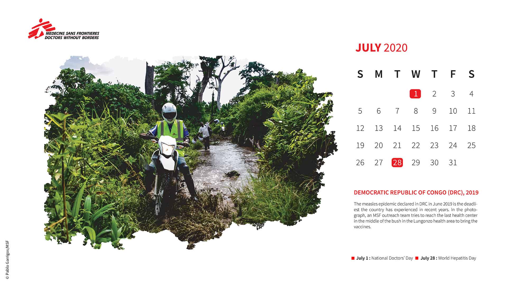 MSF 2020 Calendar Médecins Sans Frontières(MSF)/Doctors Without Borders